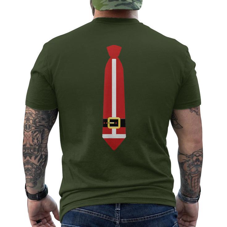 Cute Santa Claus Minimalist Christmas Tie Graphic Men's T-shirt Back Print