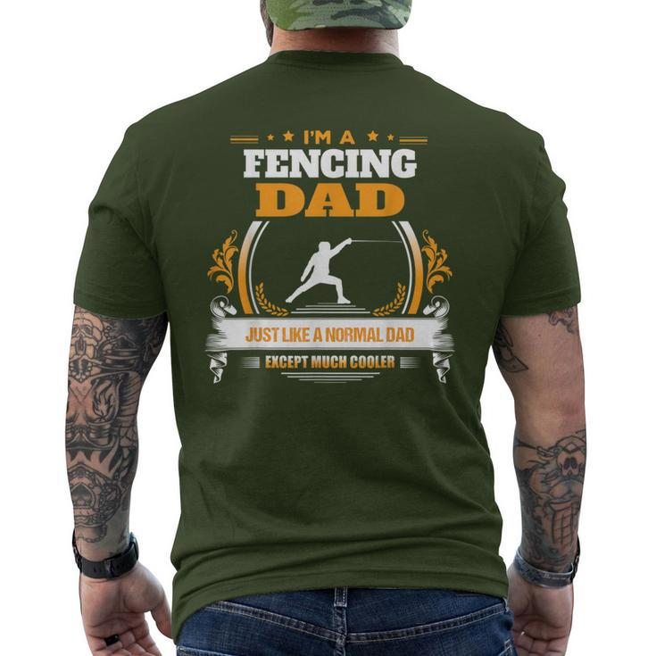Fencing Dad Christmas For Dad Men's T-shirt Back Print