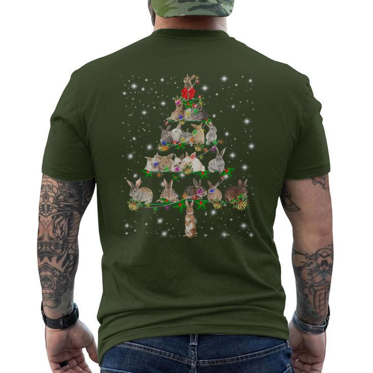 Rabbits Christmas Tree Ornament Decor Men's T-shirt Back Print