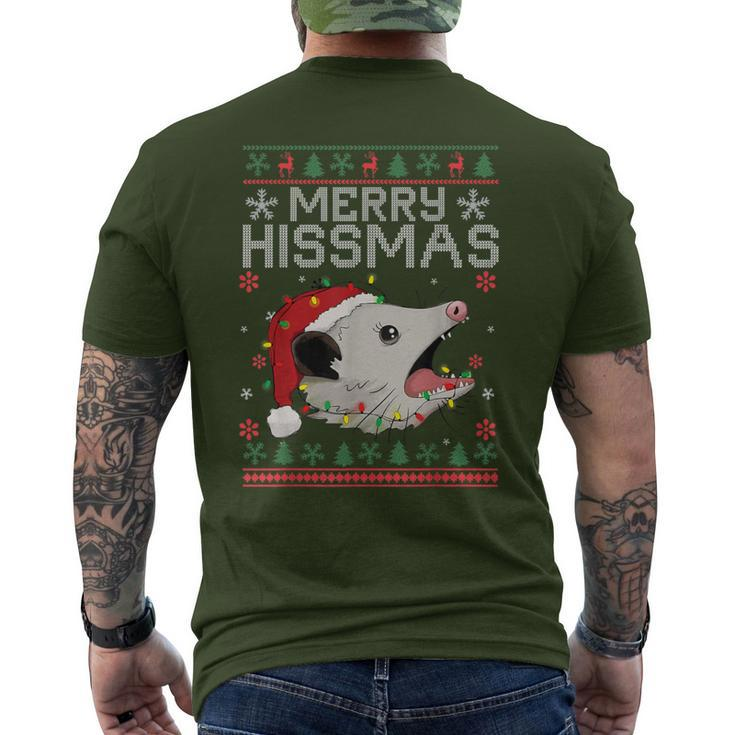 Xmas Merry Hissmas Possum Lovers Opossum Christmas Men's T-shirt Back Print