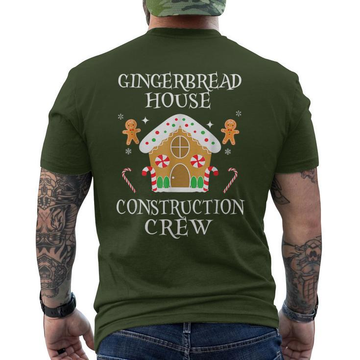 Gingerbread House Construction Crew Decorating Baking Xmas Men's T-shirt Back Print