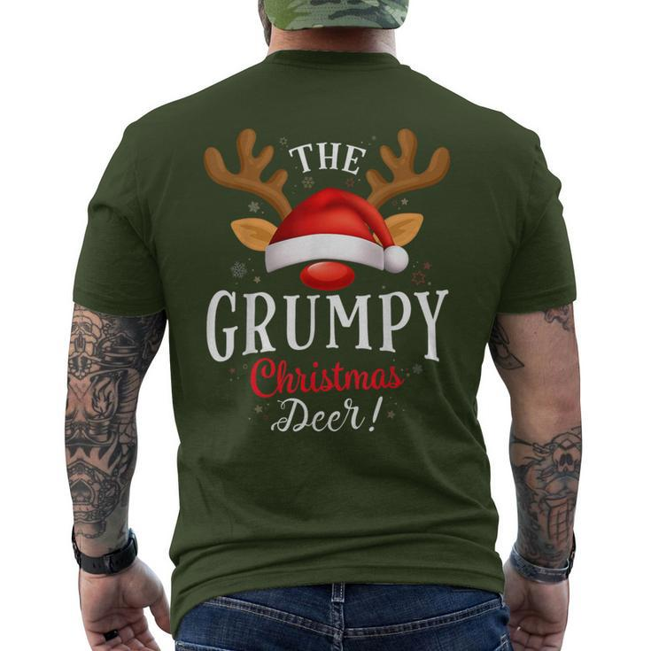 Grumpy Christmas Deer Pjs Xmas Family Matching Men's T-shirt Back Print