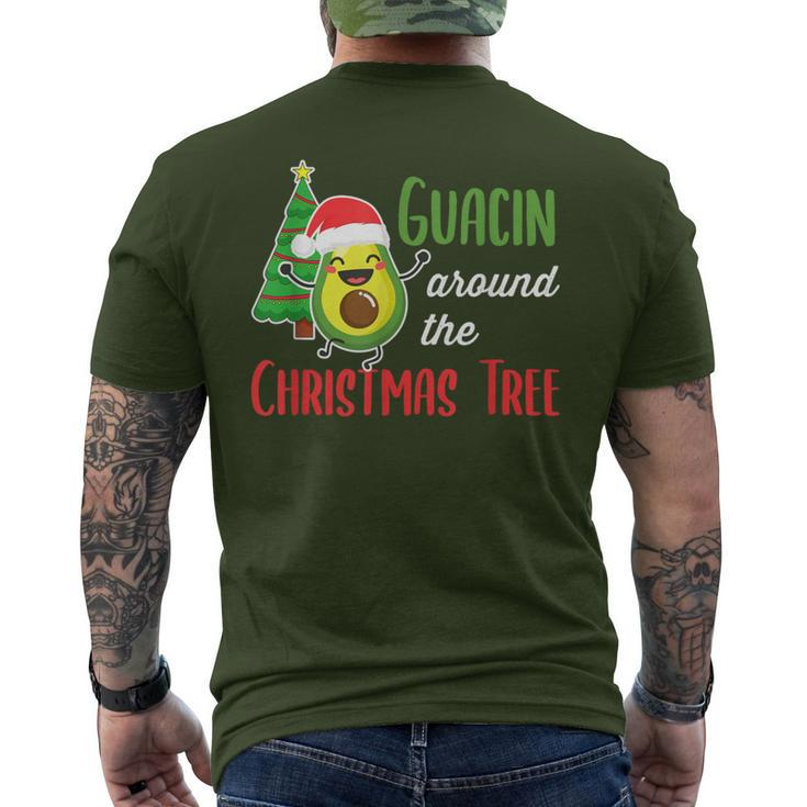 Guacin Around The Christmas Tree Avocado Pj Mexican Navidad Men's T-shirt Back Print