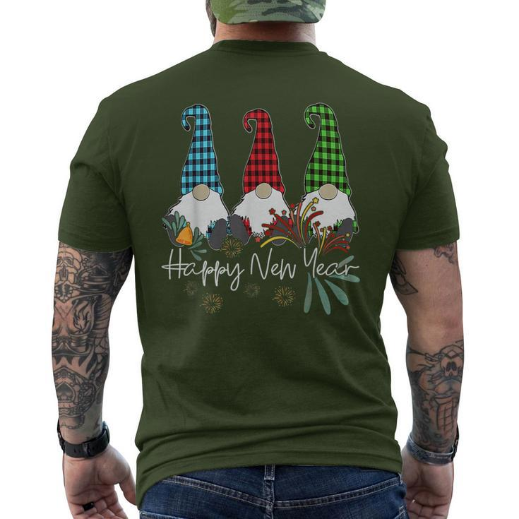 Happy New Year 2024 Cute Gnomes Christmas Family Matching Men's T-shirt Back Print