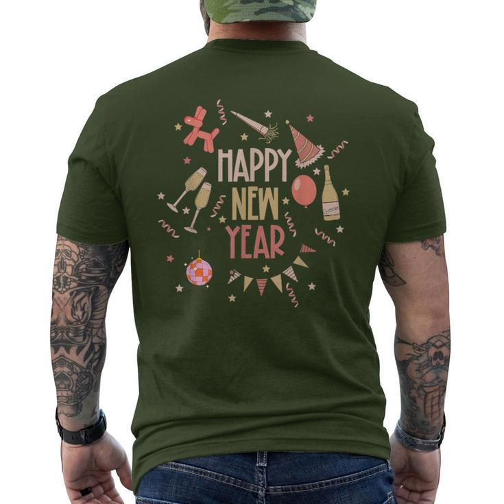 Happy New Year 2024 New Years Eve Party Family Christmas Men's T-shirt Back Print