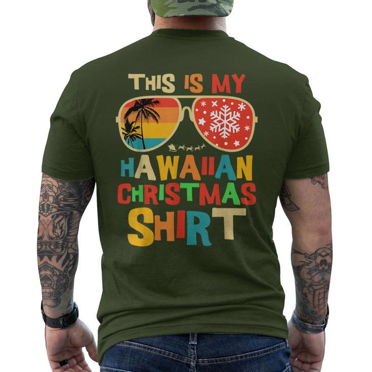 This Is My Hawaiian Christmas Pajama Matching Family Hawaii Men's T-shirt Back Print