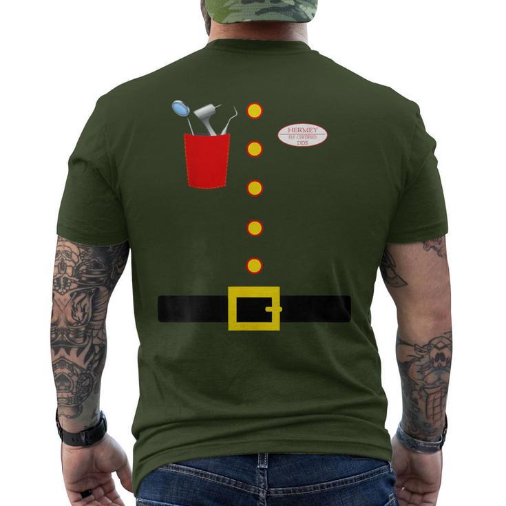 Hermey Dentist Elf Costume Elf Dentist Christmas Men's T-shirt Back Print