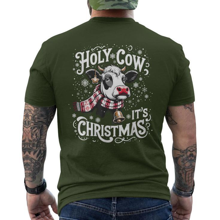 Holy Cow It's Christmas Cow Lover Farm Animal Costume Men's T-shirt Back Print