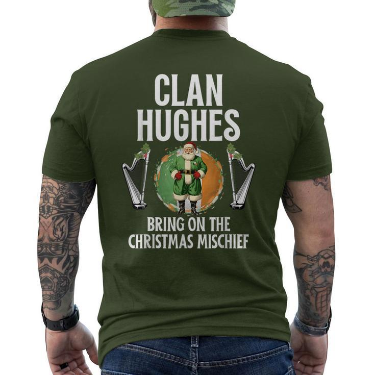 Hughes Clan Christmas Ireland Family Name Party Men's T-shirt Back Print