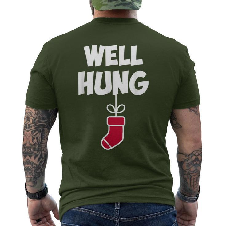Well Hung Christmas Christmas Stocking Men's T-shirt Back Print