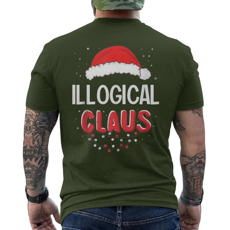 Illogical Santa Claus Christmas Matching Costume Men's T-shirt Back Print