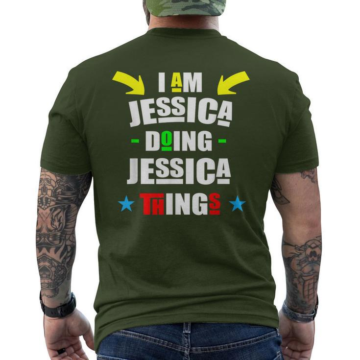 I'm Jessica Doing Jessica Things Cool Christmas Men's T-shirt Back Print