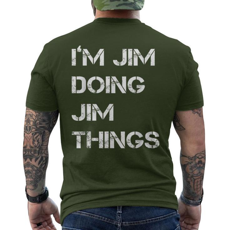 I'm Jim Doing Jim Things  Christmas Men's T-shirt Back Print