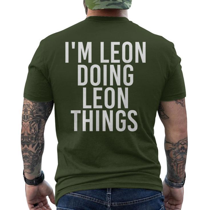 I'm Leon Doing Leon Things Christmas Idea Men's T-shirt Back Print