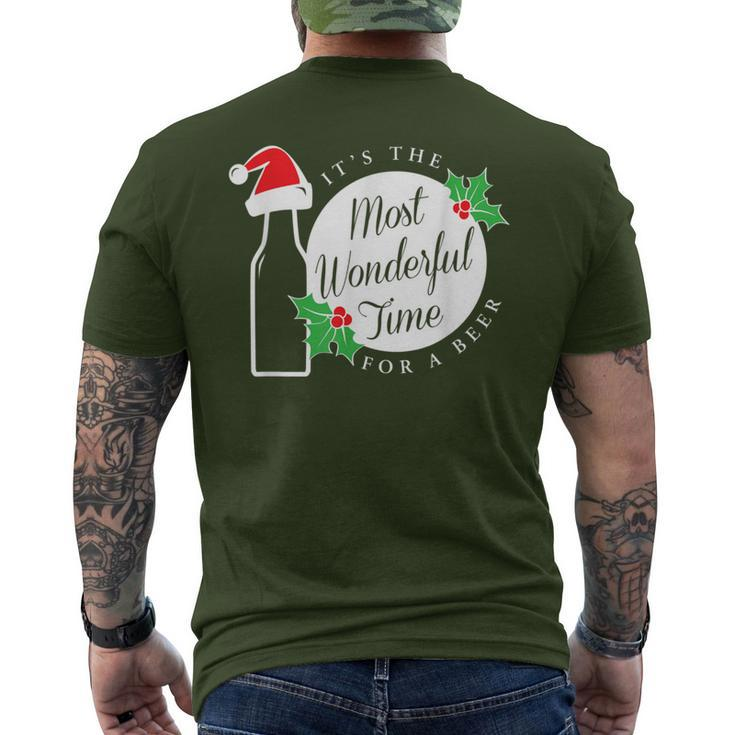 It's The Most Wonderful Time For Beer  Christmas Men's T-shirt Back Print