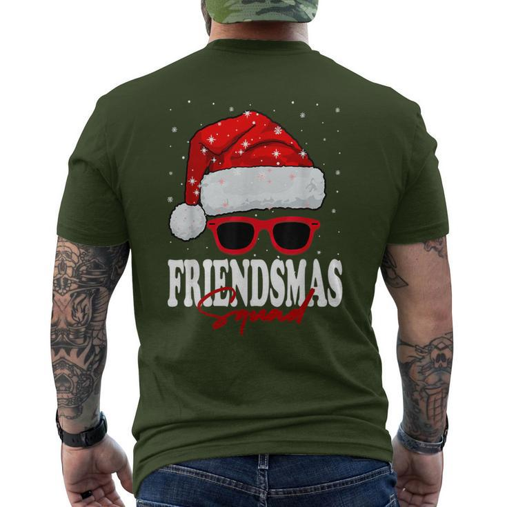 Jolly Friendsmas Squad Christmas Santa Hat Matching Friends Men's T-shirt Back Print