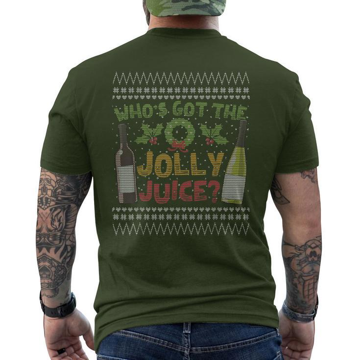 Jolly Juice Christmas Ugly Drinking Men's T-shirt Back Print