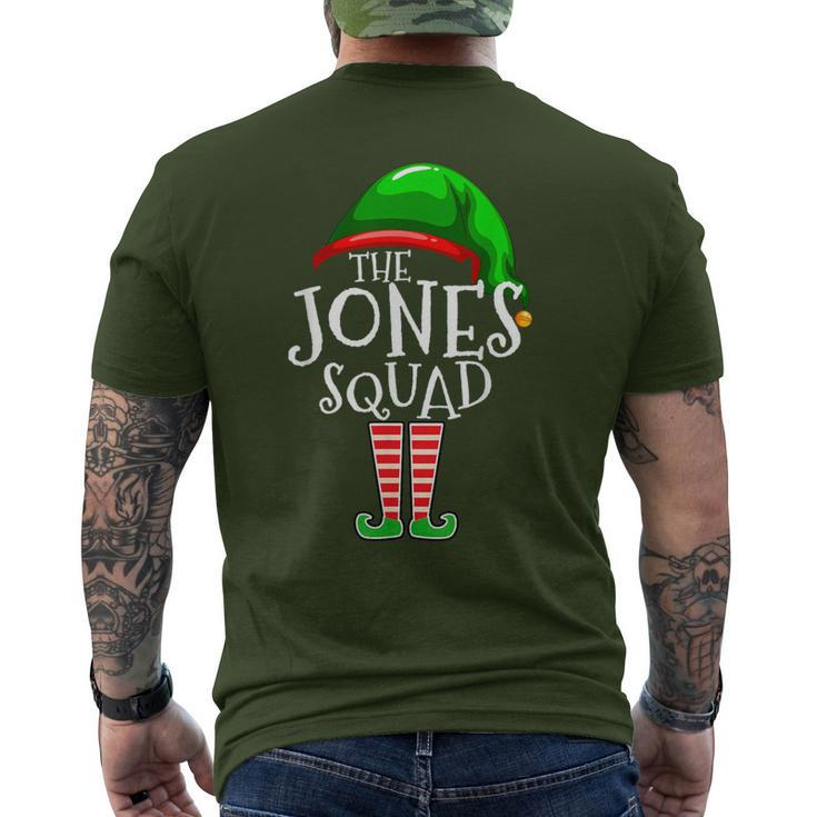 Jones Squad Elf Group Matching Family Name Christmas Men's T-shirt Back Print