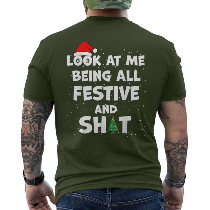 Look At Me Being All Festive Christmas Matching Family Men's T-shirt Back Print