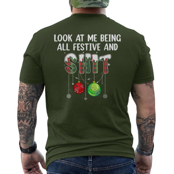 Look At Me Being All Festive Christmas Humor Men's T-shirt Back Print