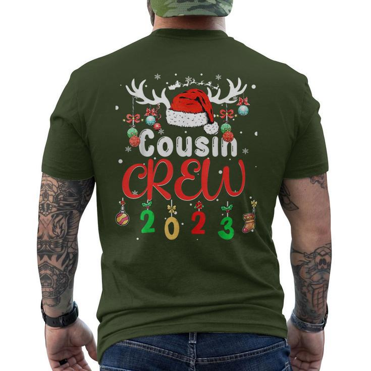 Matching Family Christmas Cousin Crew 2023 Elf Squad Xmas Pj Men's T-shirt Back Print
