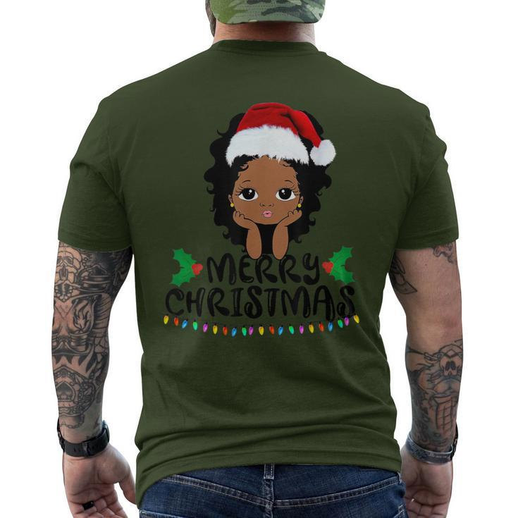 That Melanin Christmas Mrs Claus Santa Black Peeking Claus Men's T-shirt Back Print