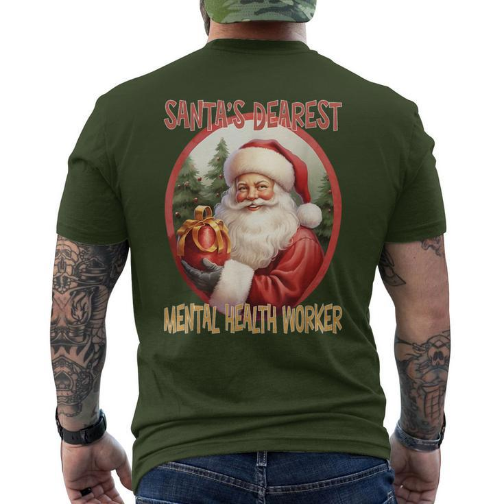 Mental Health Worker Christmas Holiday Love Xmas Men's T-shirt Back Print