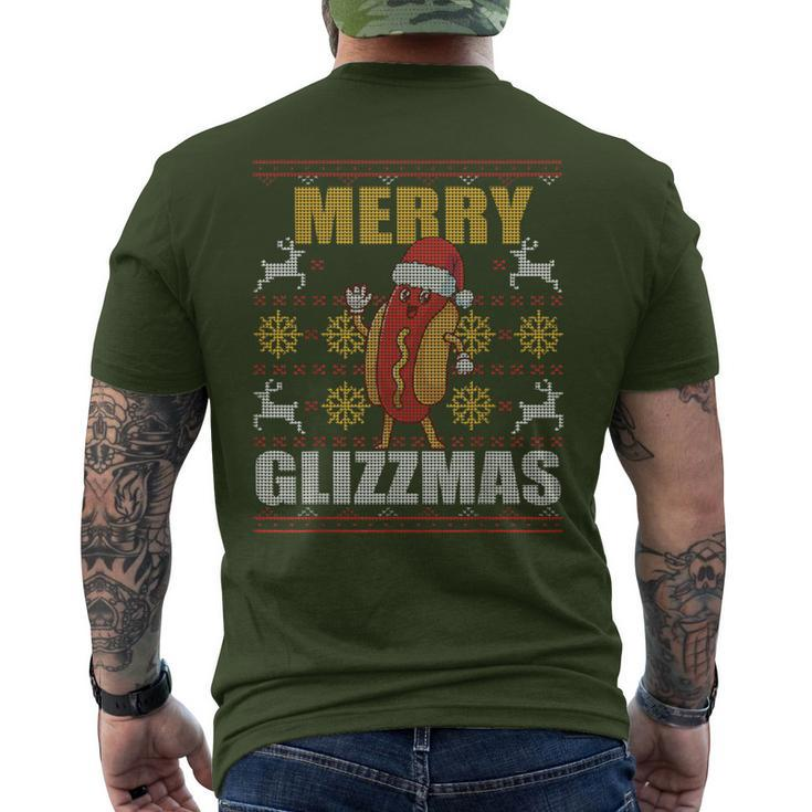 Merry Glizzmas -Christmas Glizy Matching Family Ugly Sweater Men's T-shirt Back Print