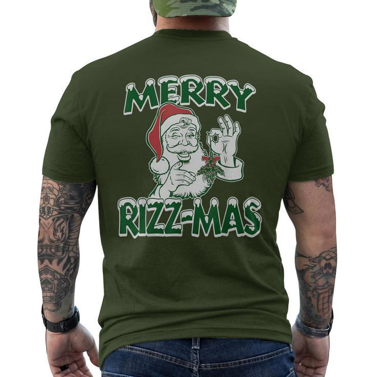 Merry Rizz-Mas Santa Christmas Men's T-shirt Back Print