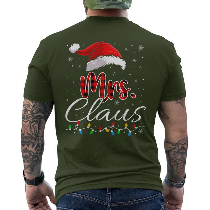Mr And Mrs Claus Couples Matching Christmas Pajamas Santa Men's T-shirt Back Print
