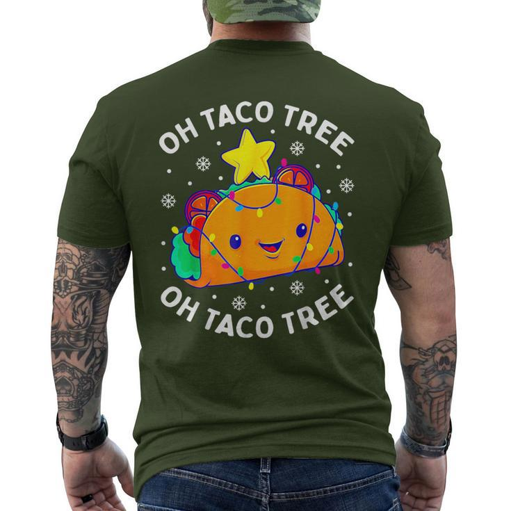 Oh Taco Tree Christmas Cute Xmas Mexican Food Lover Men's T-shirt Back Print