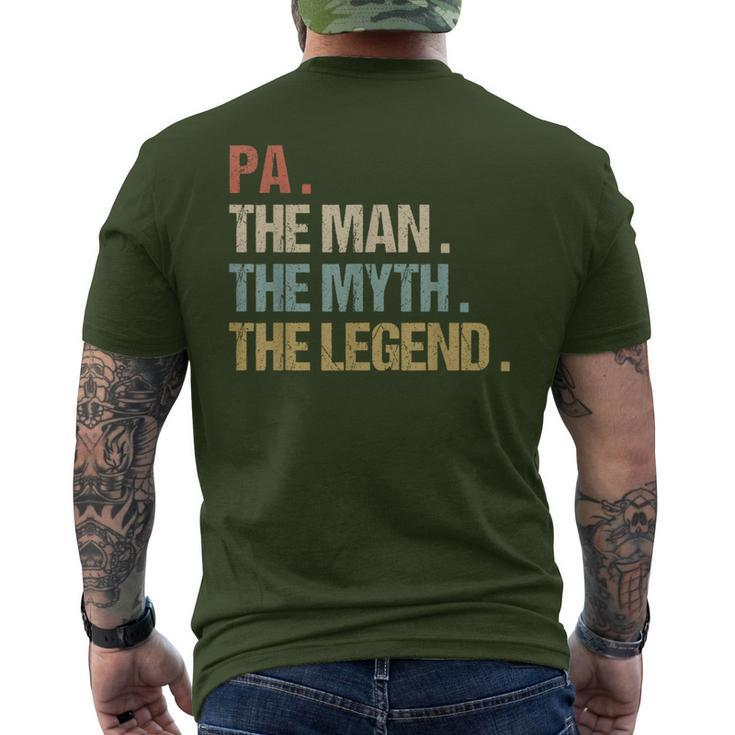 Pa The Man Myth Legend Father Dad Christmas Men's T-shirt Back Print
