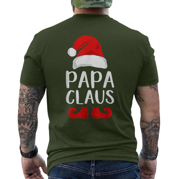 Papa Claus Grandpa Santa Claus Red Christmas Hat Men's T-shirt Back Print