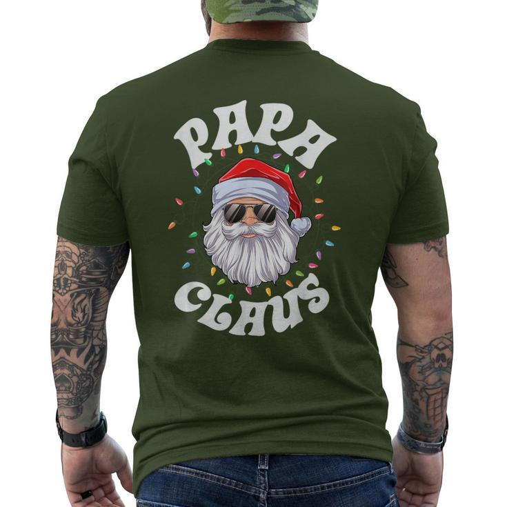 Papa Claus Santa Christmas Dad Family Matching Pajamas Xmas Men's T-shirt Back Print