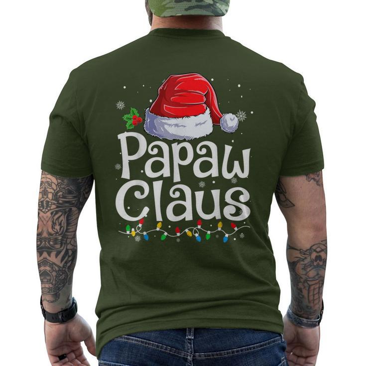 Papaw Claus Xmas Santa Matching Family Christmas Pajamas Men's T-shirt Back Print