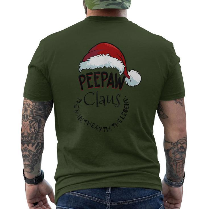 Peepaw Claus Happy New Santa Claus Christmas Man Myth Legend Men's T-shirt Back Print