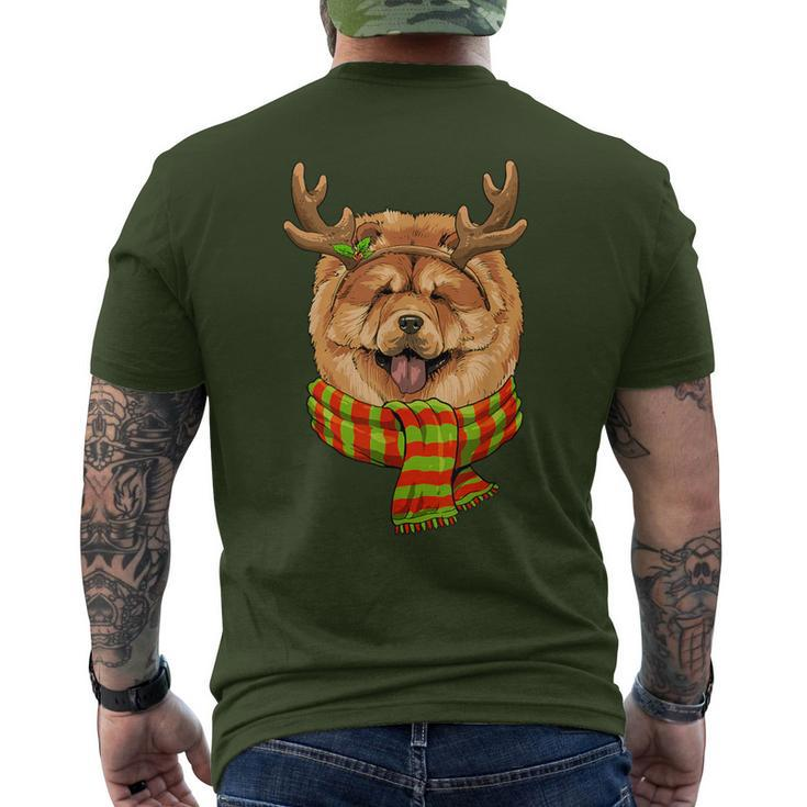 Reindeer Chow Chow Christmas Xmas Dog Chow Chow Lover Men's T-shirt Back Print