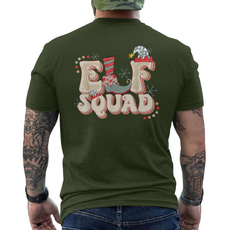 Retro Elf Squad Christmas Matching Family Christmas Men's T-shirt Back Print