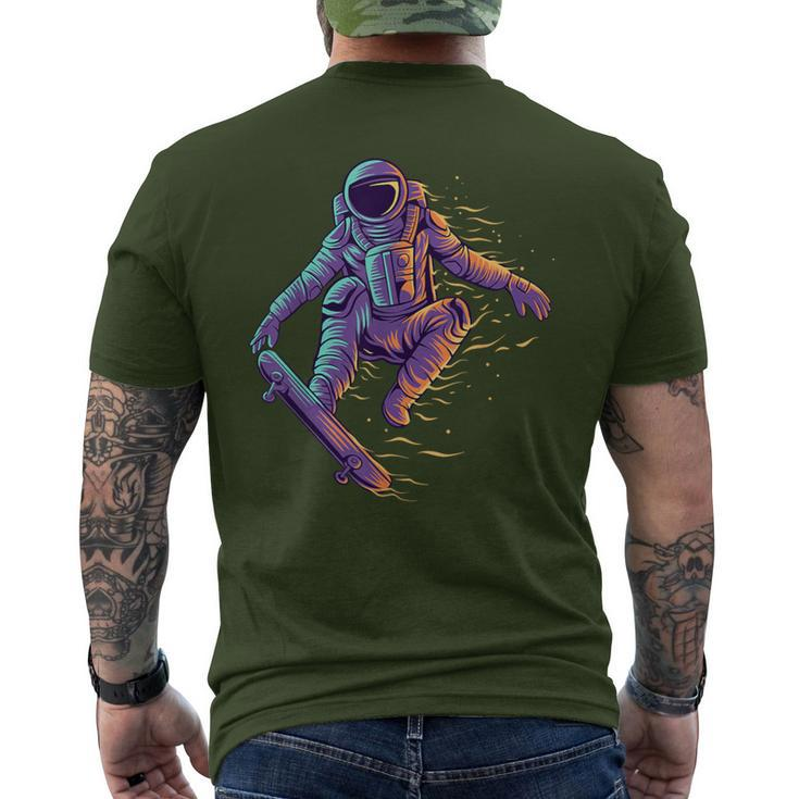 Retro Vintage Skateboard Street Wear Santa Cruz Astronaut Men's T-shirt Back Print