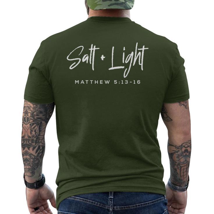 Salt Light Christmas Matthew 5 13-16 Bible Christian Men's T-shirt Back Print