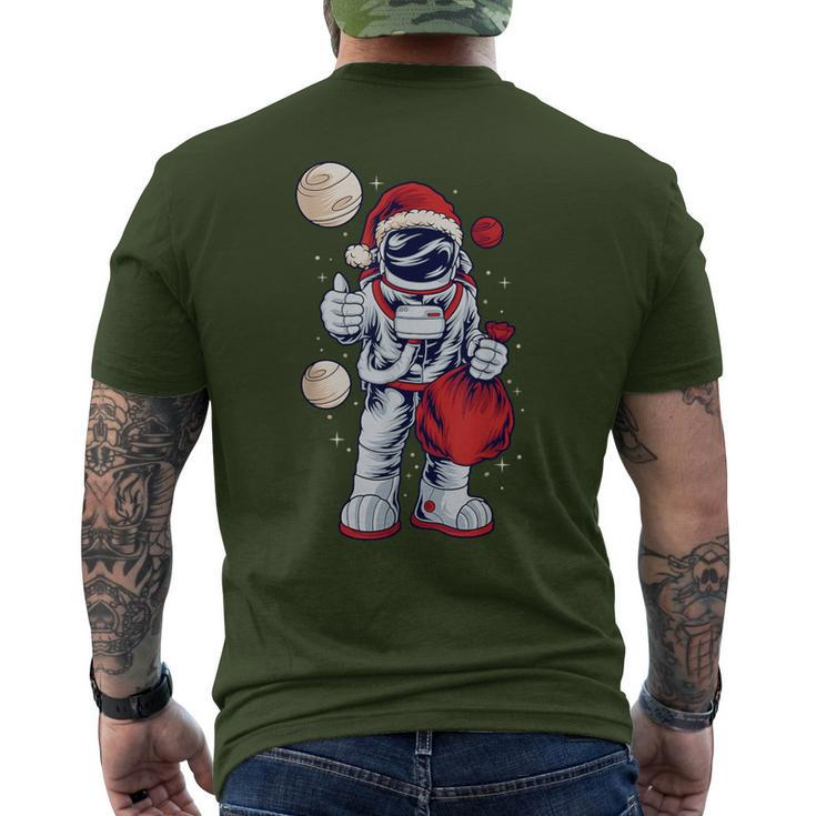 Santa Astronaut Christmas For Space Lovers Men's T-shirt Back Print