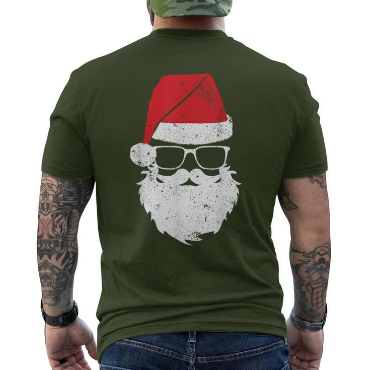Santa Claus Beard Christmas Family Matching Pajamas Boys Men Men's T-shirt Back Print
