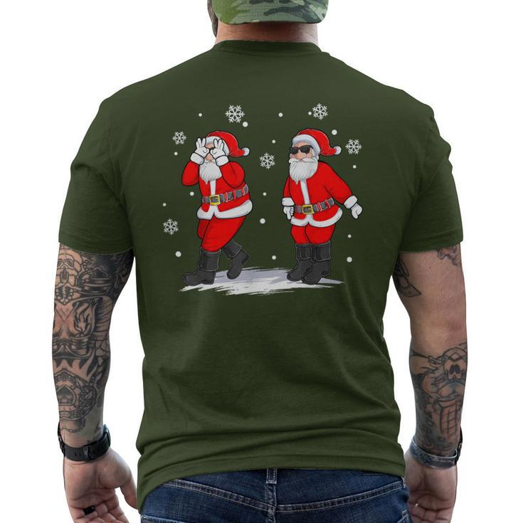 Santa Claus Griddy Dance Christmas Xmas Pajama Boys Men's T-shirt Back Print