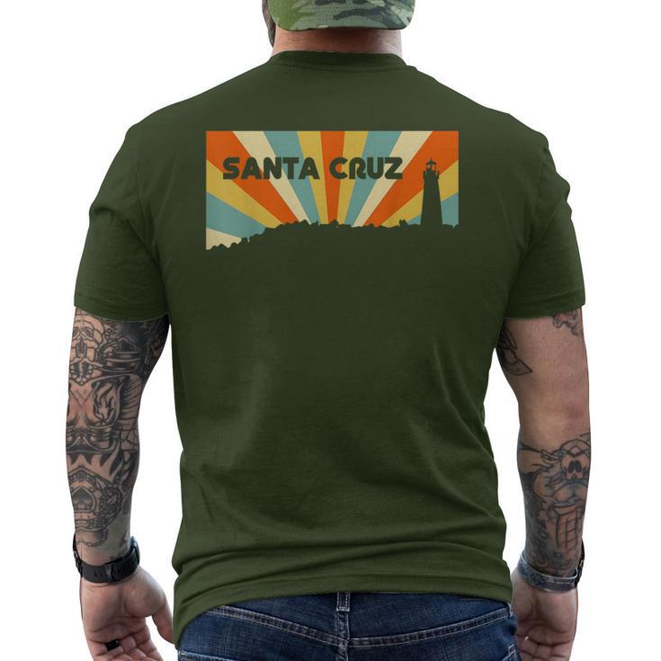 Santa Cruz Beach Skyline 70S Retro Souvenir Men's T-shirt Back Print