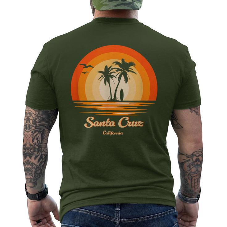 Santa Cruz California Vintage Retro Ca Surfing Men's T-shirt Back Print