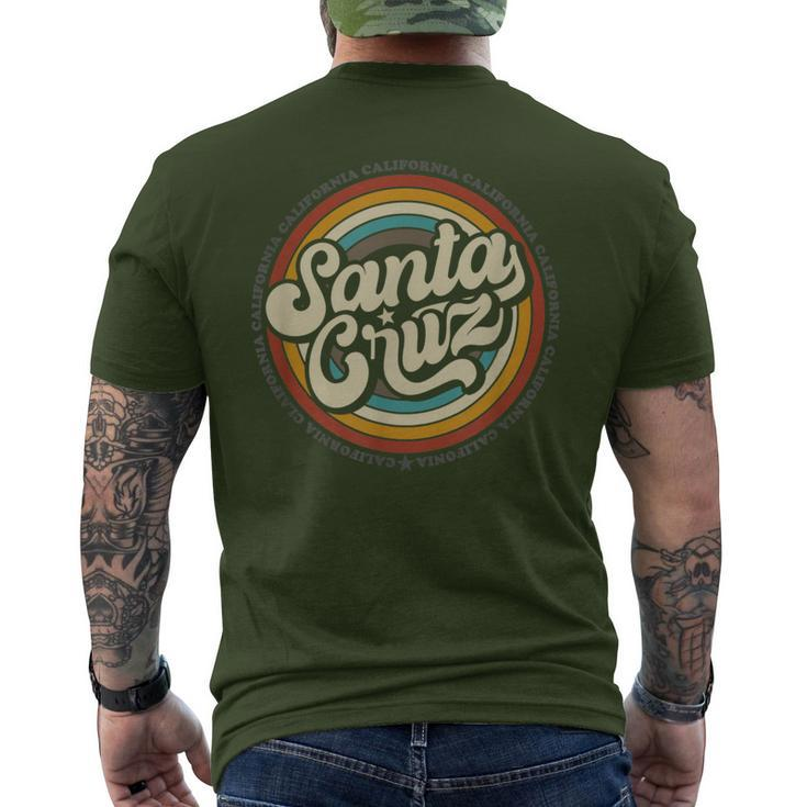 Santa Cruz City In California Ca Vintage Retro Souvenir Men's T-shirt Back Print