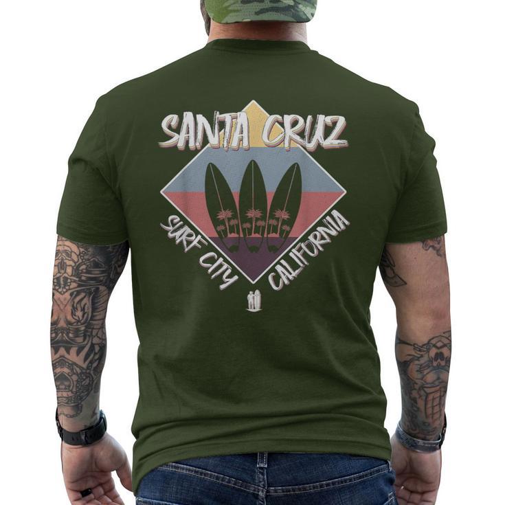 Santa Cruzintage Retro California Surf T-Shirt mit Rückendruck