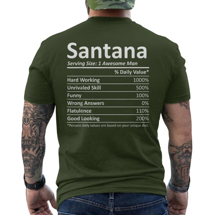 Santana Nutrition Birthday Personalized Name Idea Men's T-shirt Back Print