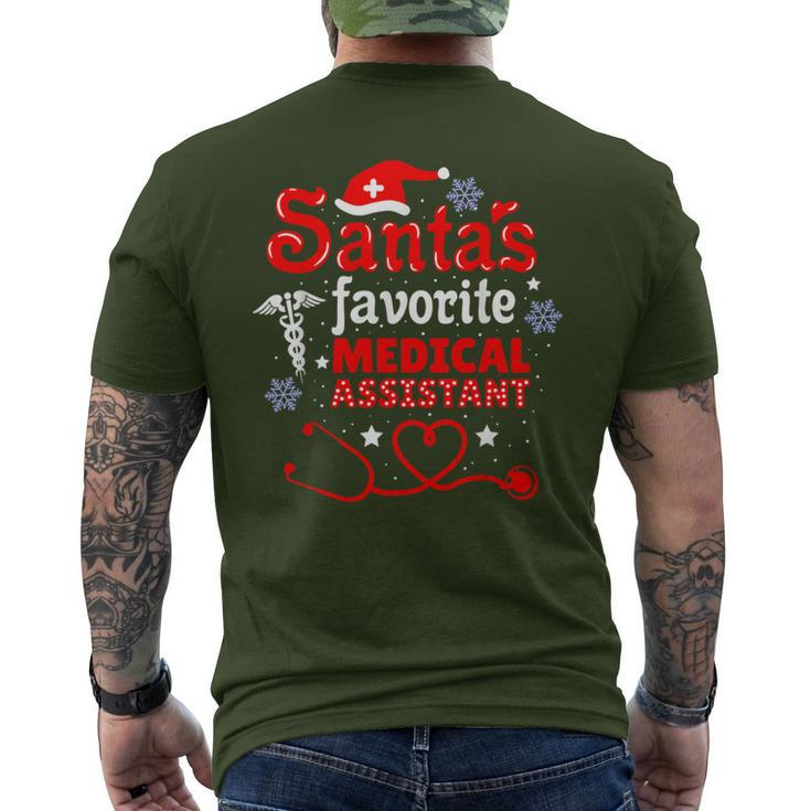 Santas Favorite Medical Assistant Christmas Men's T-shirt Back Print