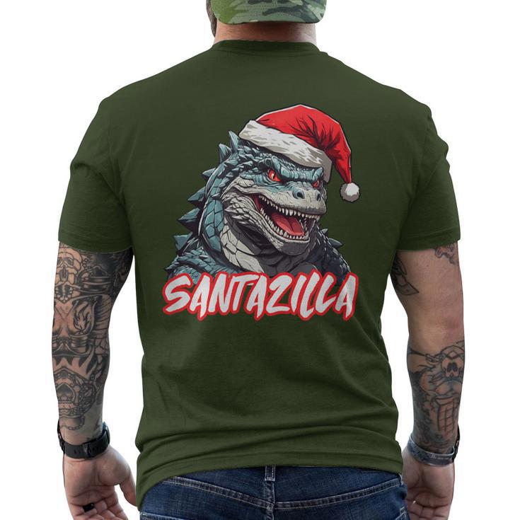 Santazilla Japanese Monster Kaiju Christmas Men's T-shirt Back Print